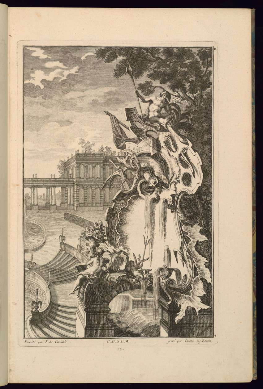 Design for Fountain with an Anchor by François de Cuvilliés the Elder