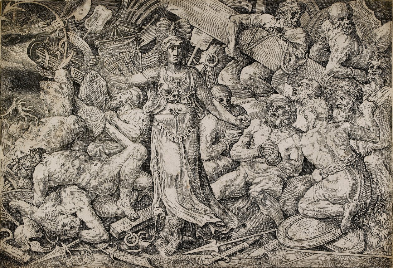 Victoria Surrounded by Prisoners and Trophies, 1552 by Frans Floris