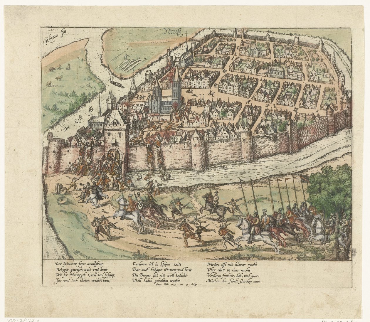 Capture of Neuss, 1585 by Frans Hogenberg