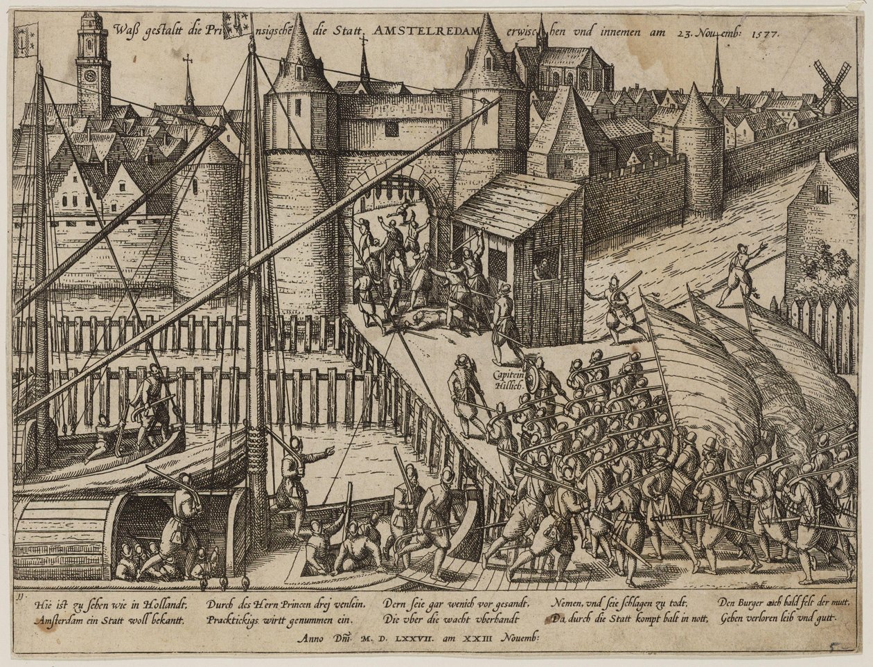 The Assault on Amsterdam on 23 November 1577 by Frans Hogenberg