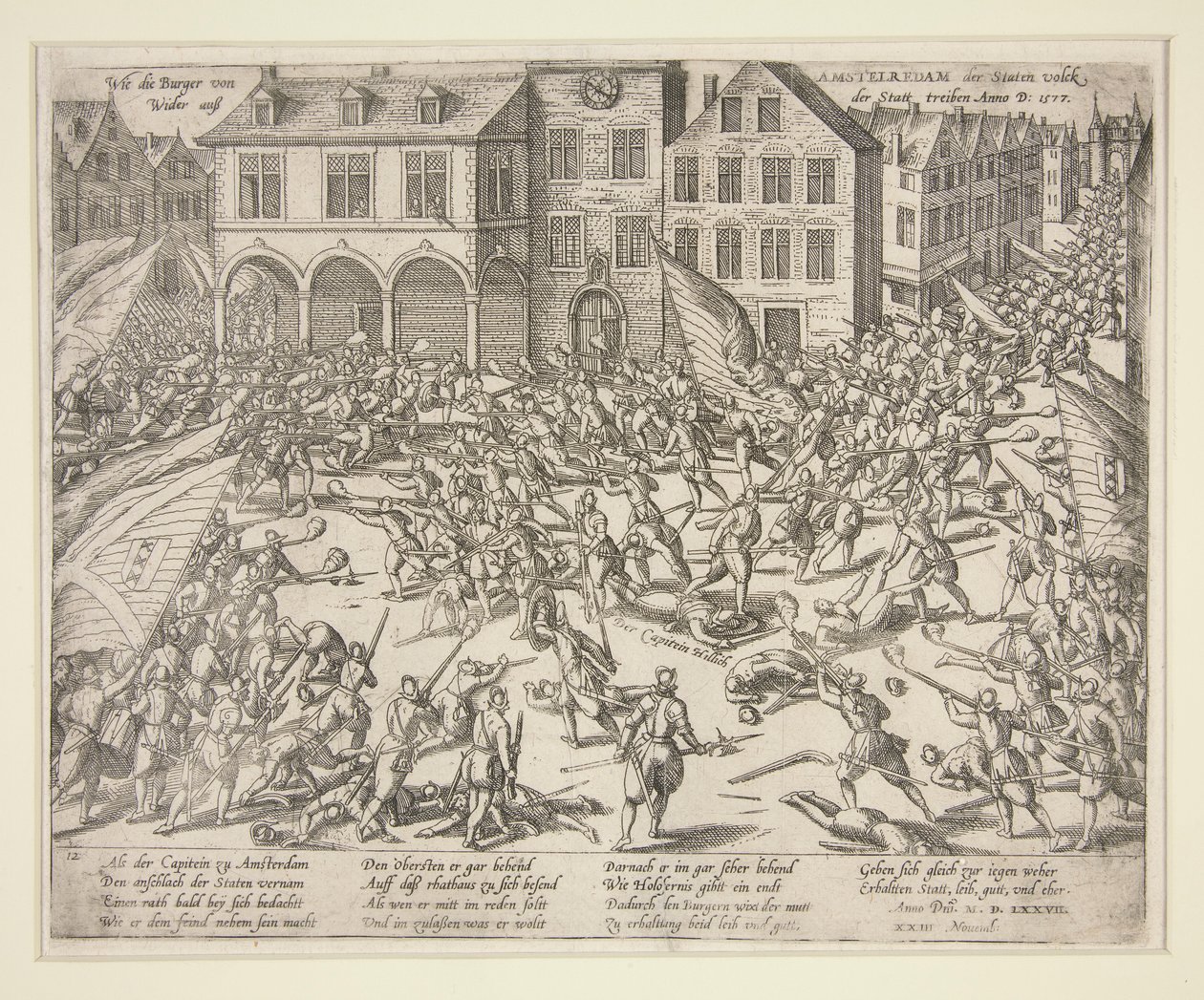 How the Citizens of Amsterdam Drove the Troops Out of the City by Frans Hogenberg