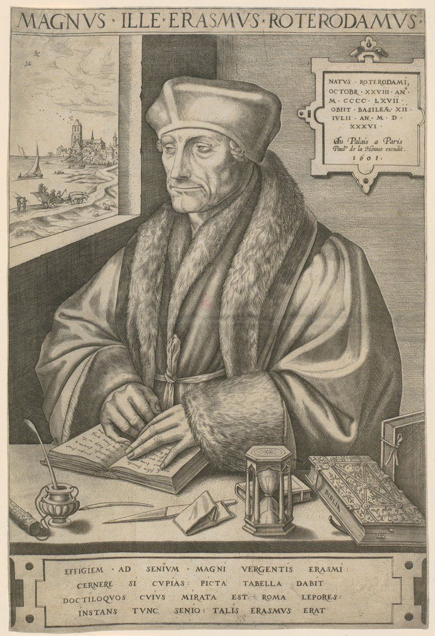 Portrait of Erasmus of Rotterdam by Frans Huys