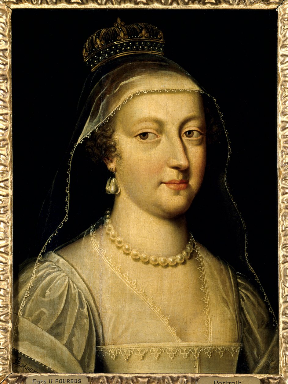 Portrait of Anne of Austria, Queen of France by Frans Pourbus the Younger by Frans II Pourbus