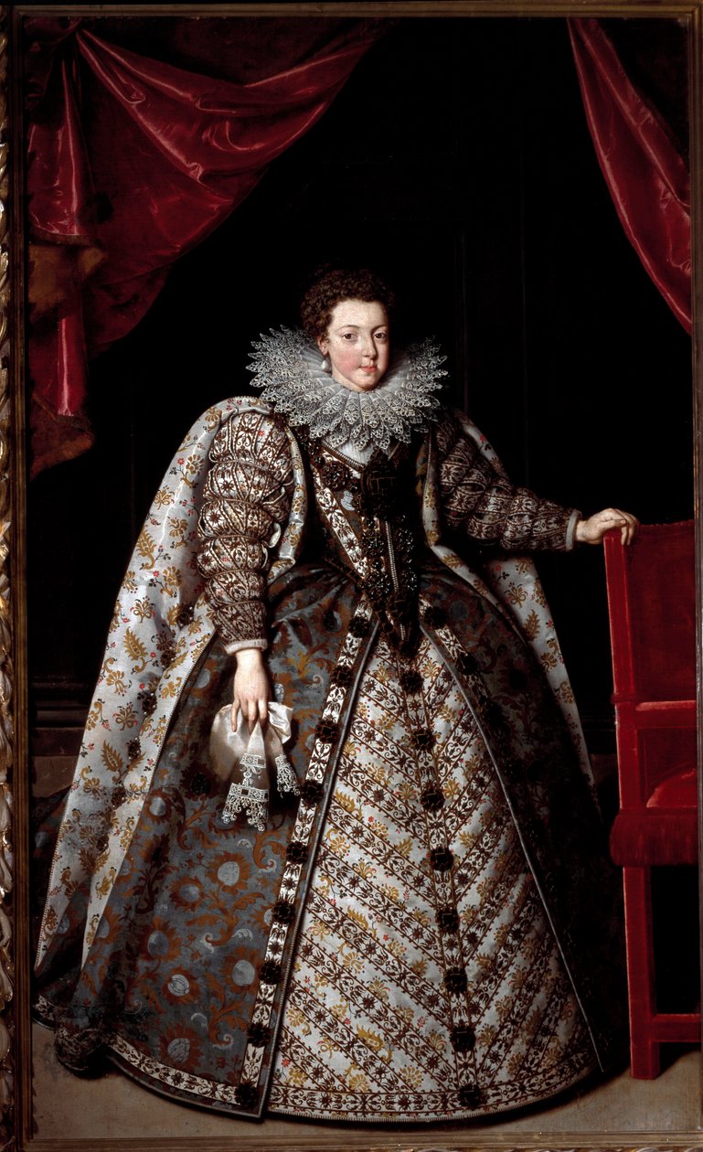 Portrait of Elisabeth of France (Elisabeth de Bourbon) by Frans II Pourbus