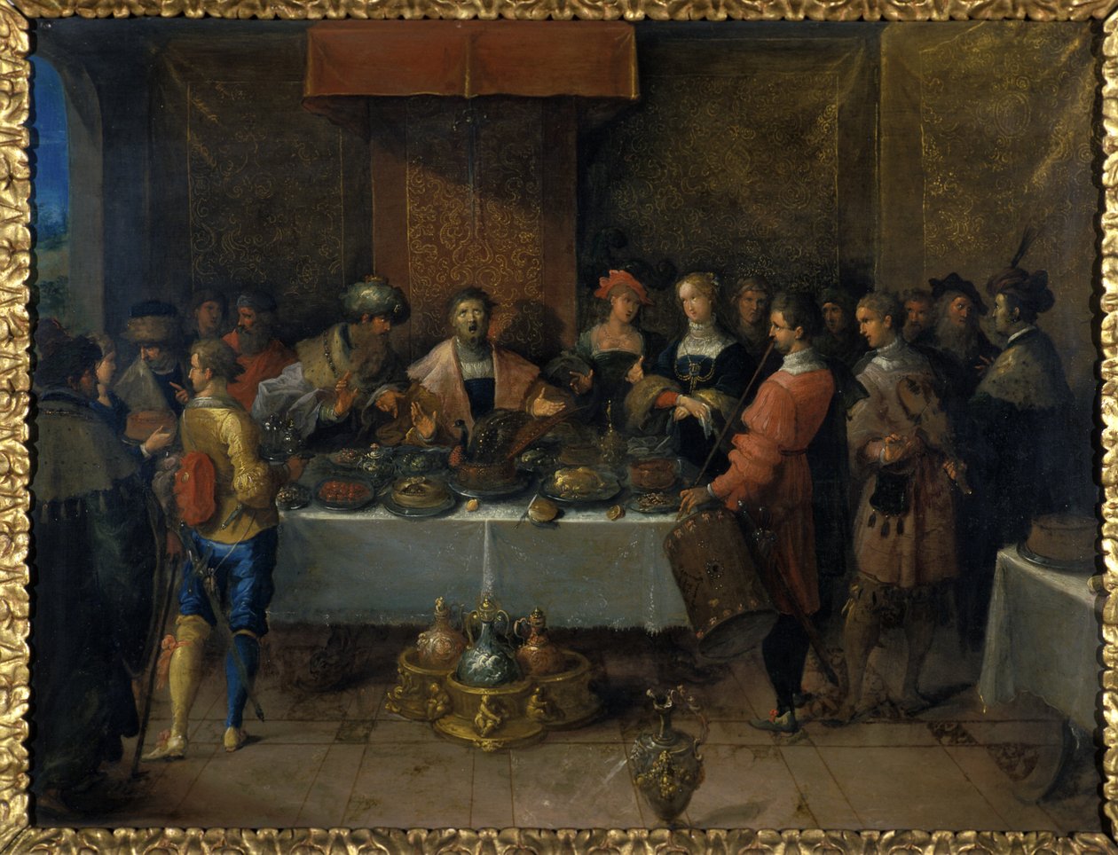 Damocles at the Table by Frans II the Younger Francken
