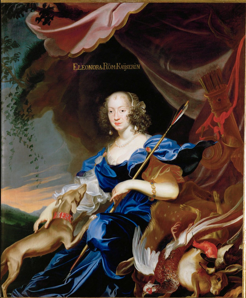 Eleonora Gonzaga, daughter of Carlo Gonzaga, Count of Rethel, wife of Emperor Ferdinand III, portrayed as Diana by Frans Luycx