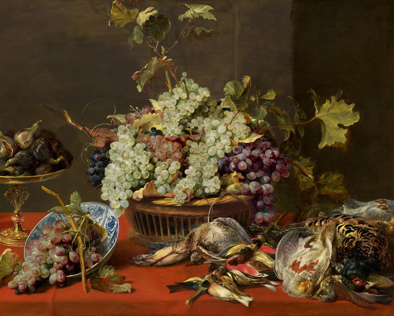 Still Life with Grapes and Game by Frans Snyders