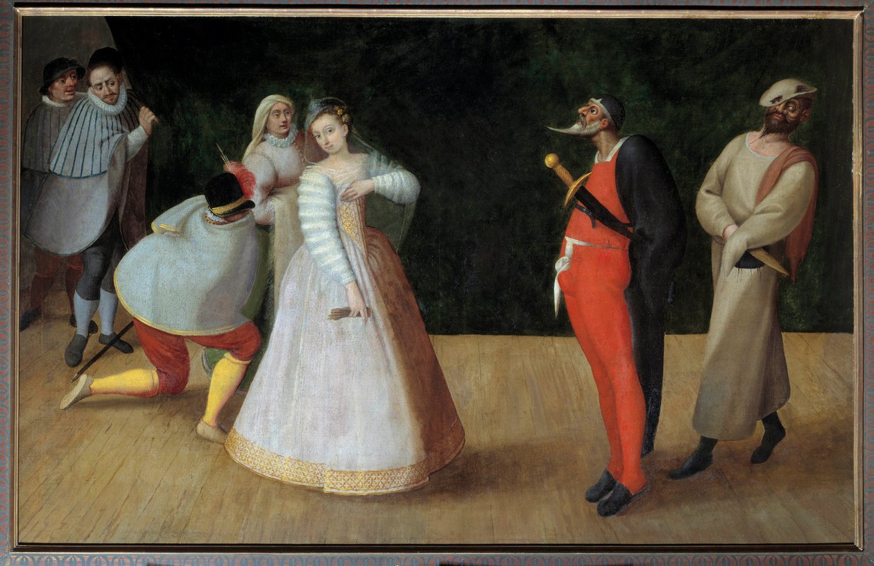 The Comedian Isabelle Andreini with the Gelosi in Paris by Frans the Elder Francken