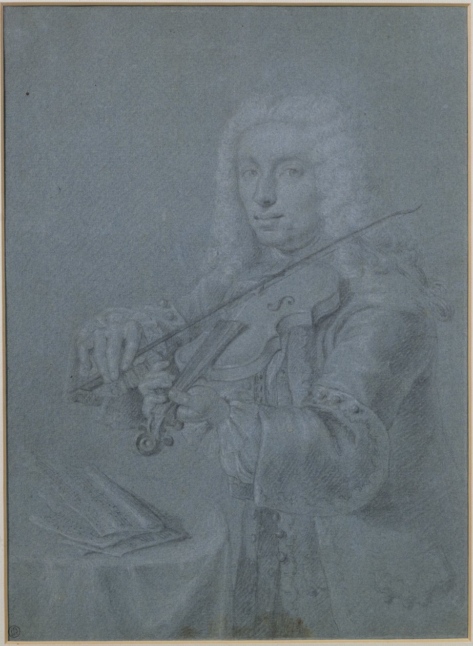 Portrait of Francesco Veracini (1690-1768), Italian Violinist by Franz Ferdinand Richter