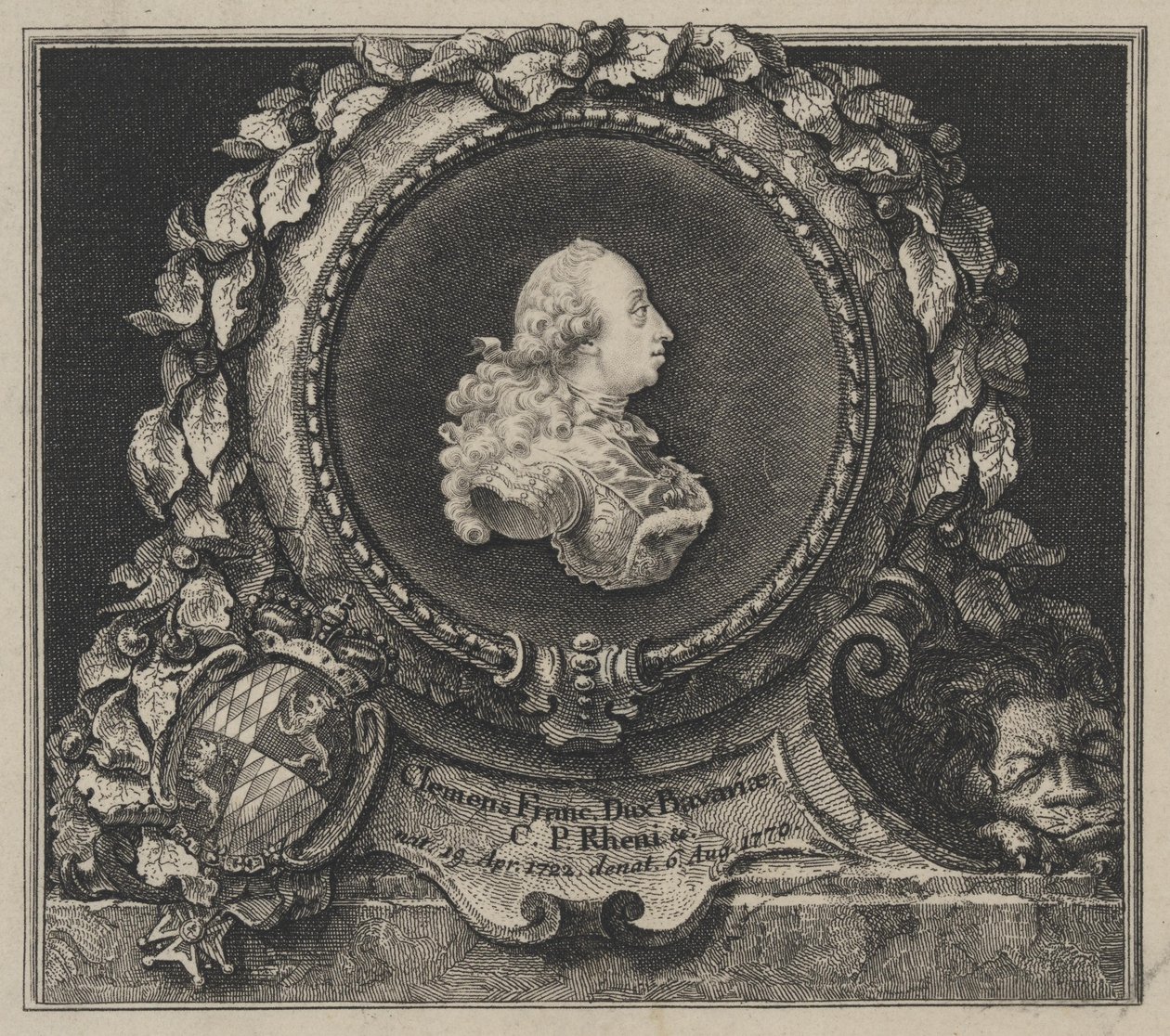 Portrait of the Duke Clement Francis of Bavaria (1722-1770) by Franz Xaver Andreas Jungwierth