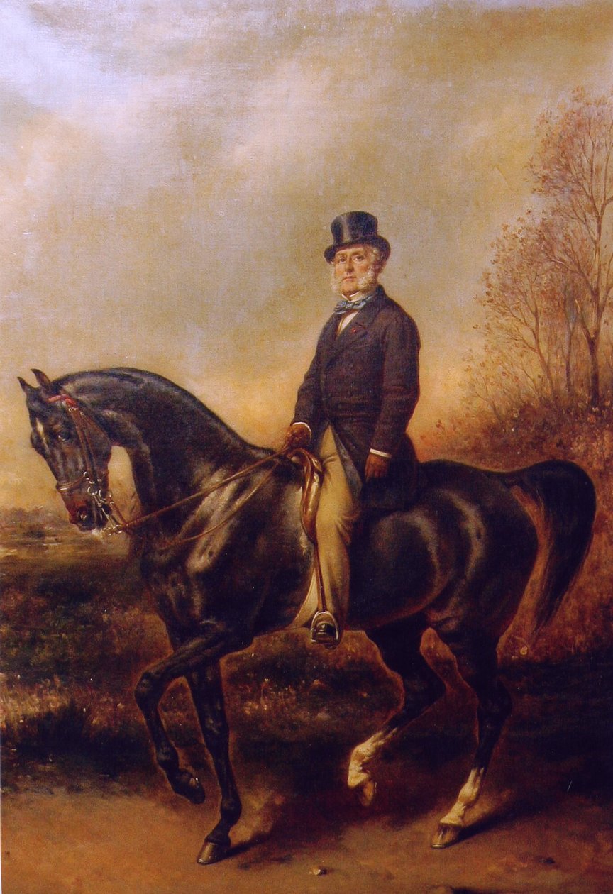 Equestrian Portrait of François Adolphe Akermann by Franz Xaver Winterhalter