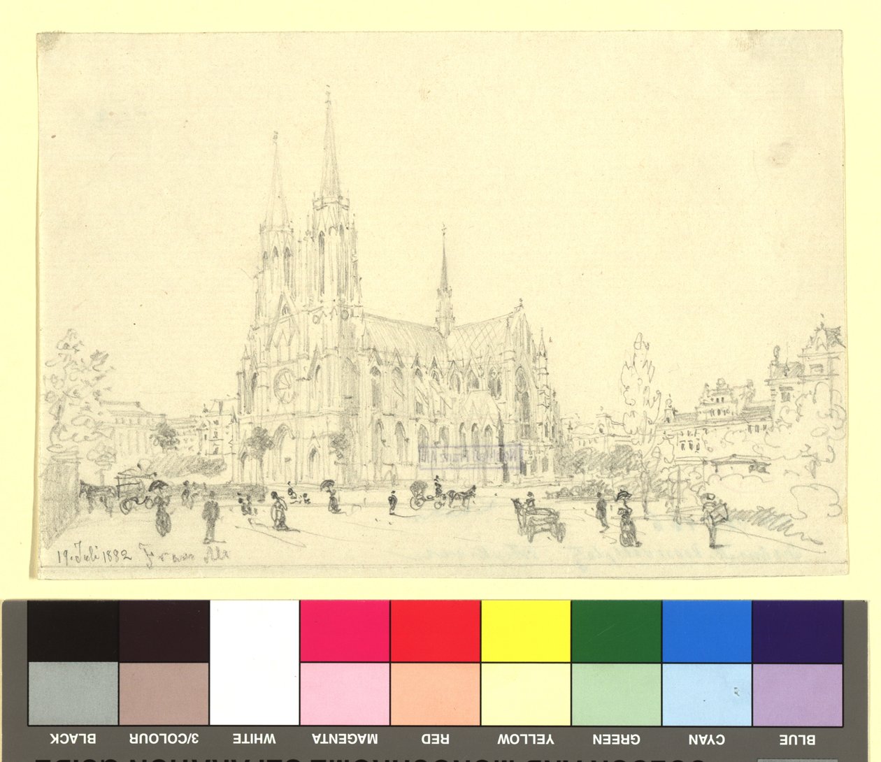 Roosevelt Square - Votive Church (Side View) by Franz Alt