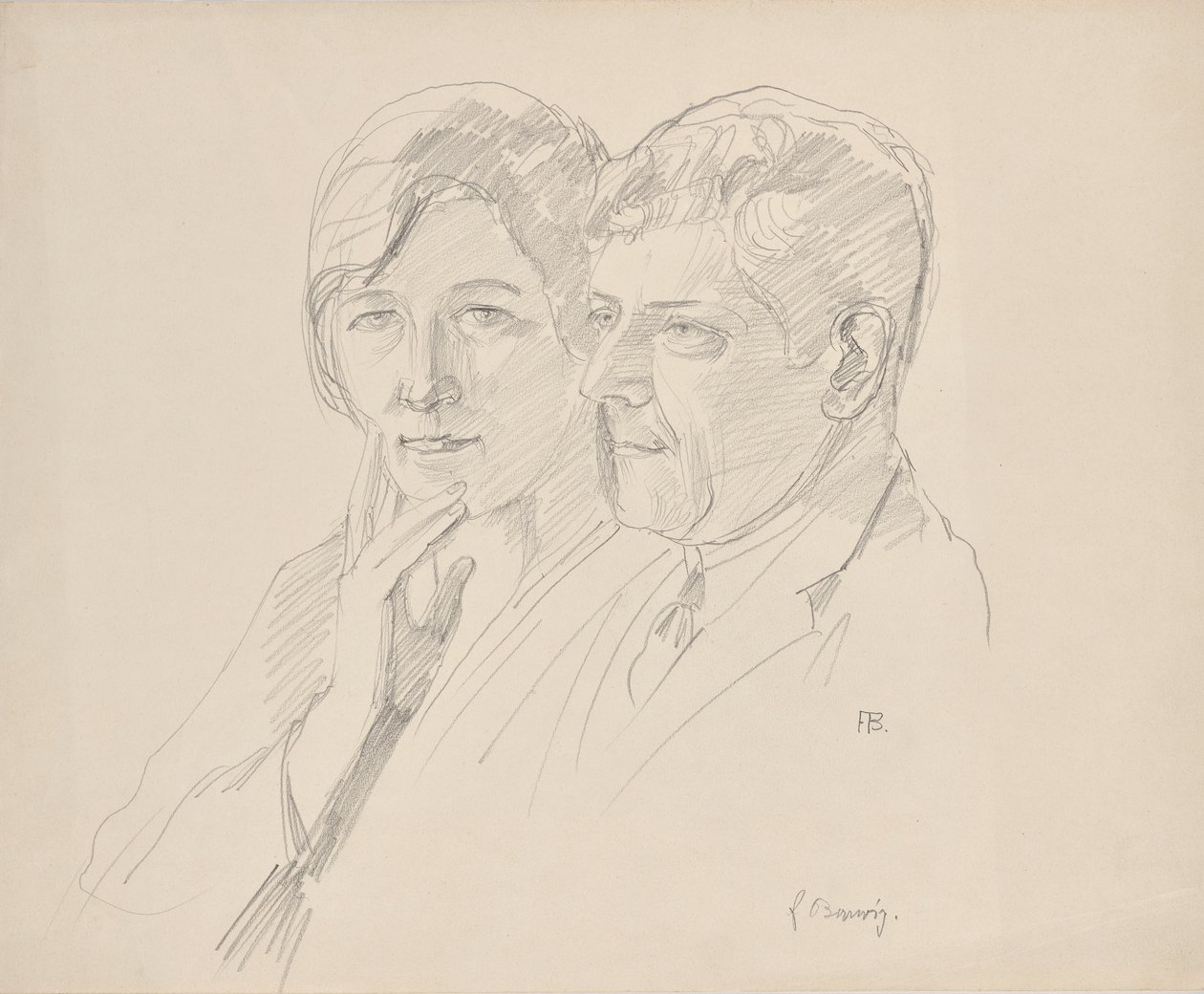 Grete Wagner-Barwig and Dr. Josef Wagner by Franz Barwig d. Ä.