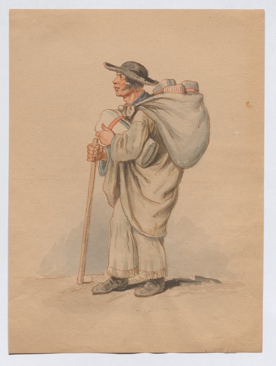 From a Series of Calls: Stereotypical Representation of a "Linen Croat" [Croatian Linen Seller] by Franz Gerasch