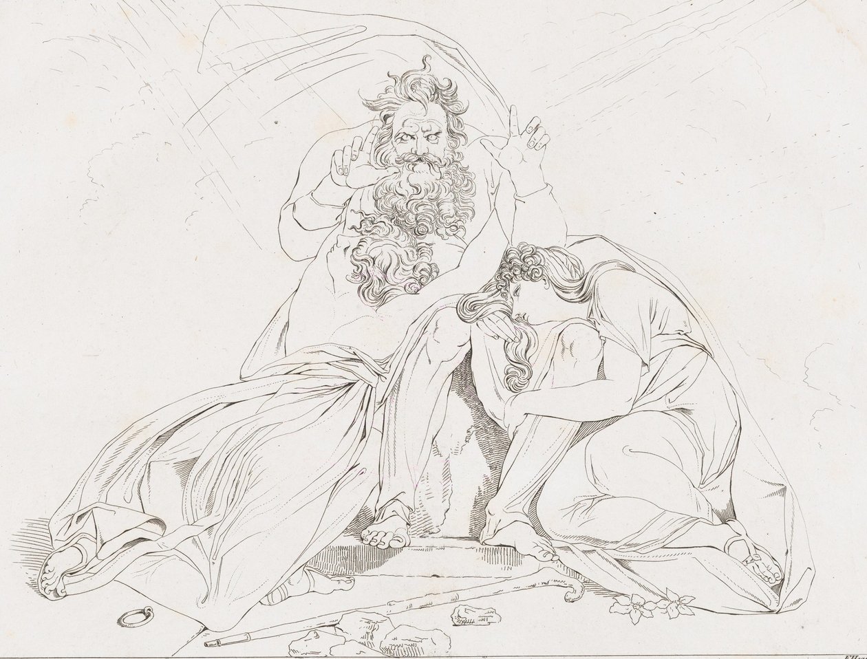 The Death of Oedipus, 1806 by Franz Hegi