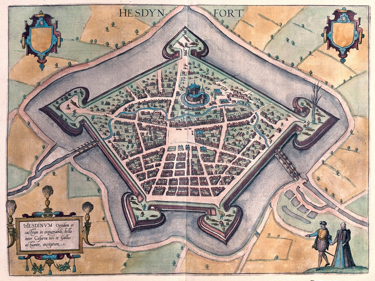 Hesdin, France (engraving) by Franz Hogenberg