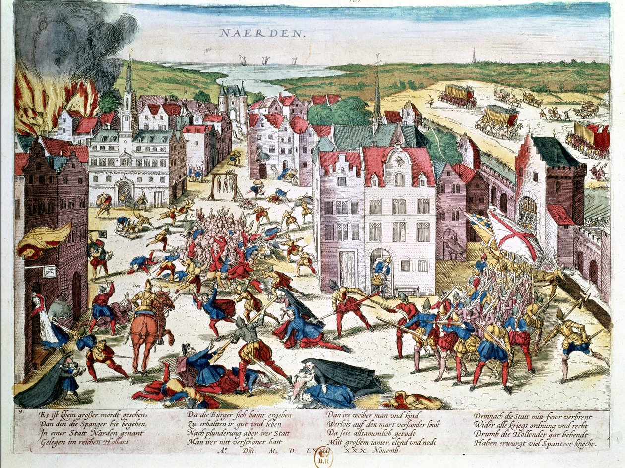 Massacre in Flanders During the Government of Fernando Alvarez de Toledo, Duke of Alba, 30th November 1572 by Franz Hogenberg