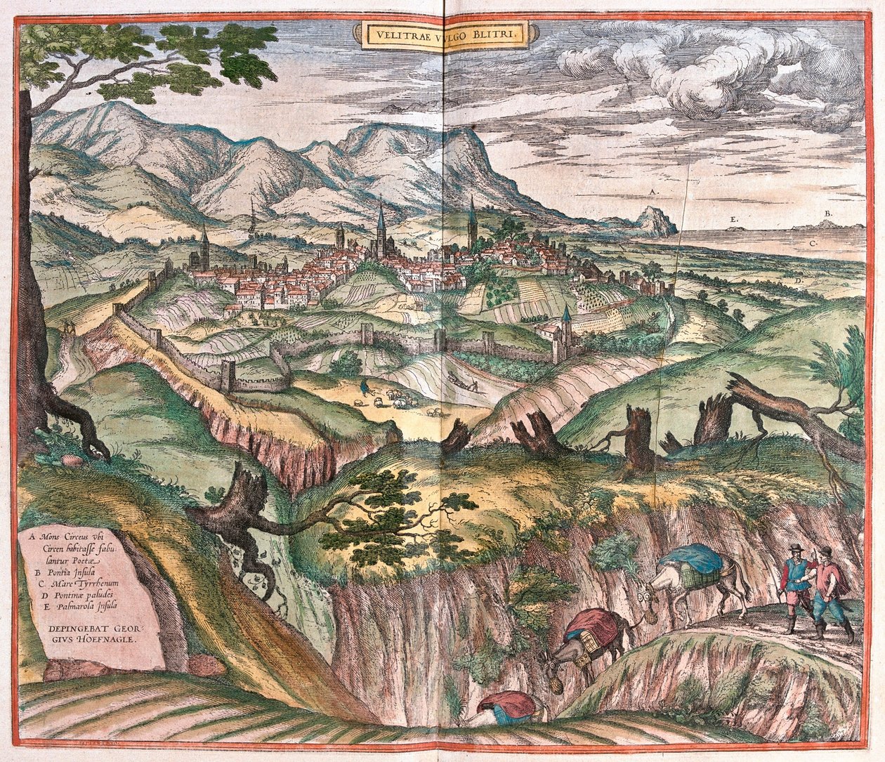 Velletri, Italy (engraving) by Franz Hogenberg