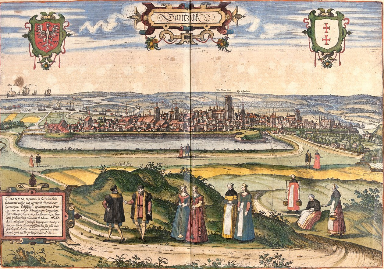 View of Dantzig (present-day Gdansk), Poland by Franz Hogenberg
