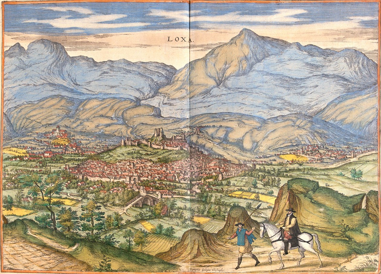 View of Loja, Spain by Franz Hogenberg