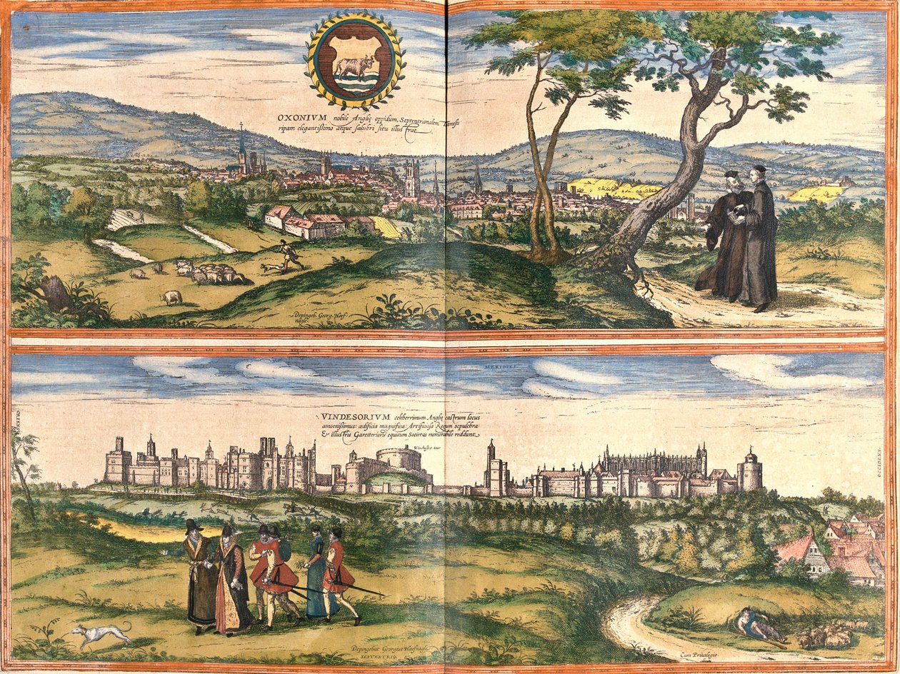 Views of Oxford and Windsor, England by Franz Hogenberg