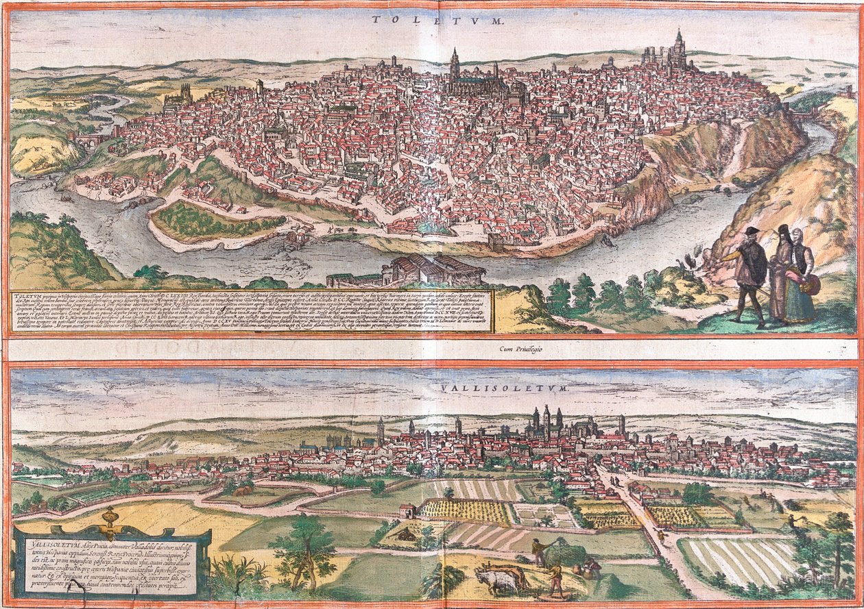 Views of Toledo and Valladolid, Spain by Franz Hogenberg