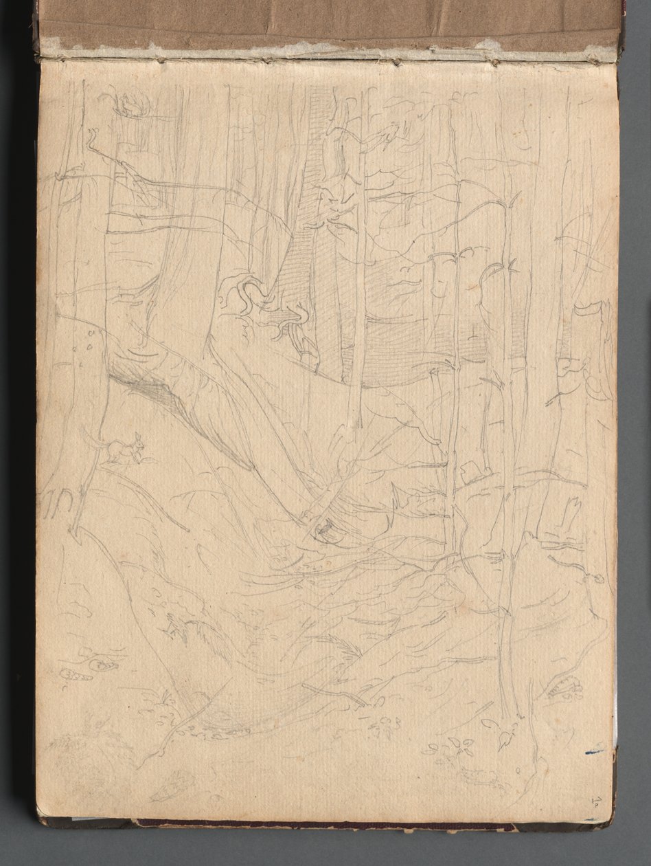 Album with Views of Rome and Surroundings, Landscape Studies, page 01a: Roman Landscape by Franz Johann Heinrich Nadorp