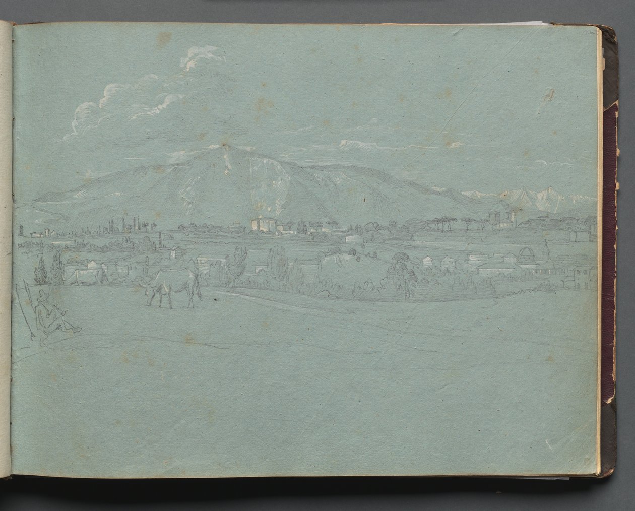 Album with Views of Rome and Surroundings, Landscape Studies, page 10a: Roman Landscape by Franz Johann Heinrich Nadorp