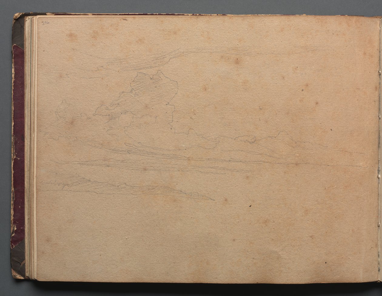 Album with Views of Rome and Surroundings, Landscape Studies, page 29b: Landscape Study by Franz Johann Heinrich Nadorp