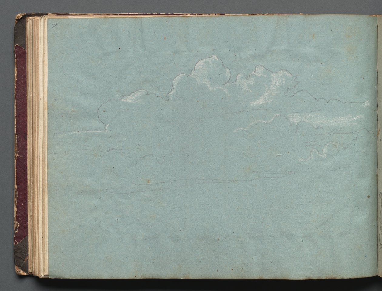 Album with Views of Rome and Surroundings, Landscape Studies, page 36b: Cloud Study by Franz Johann Heinrich Nadorp