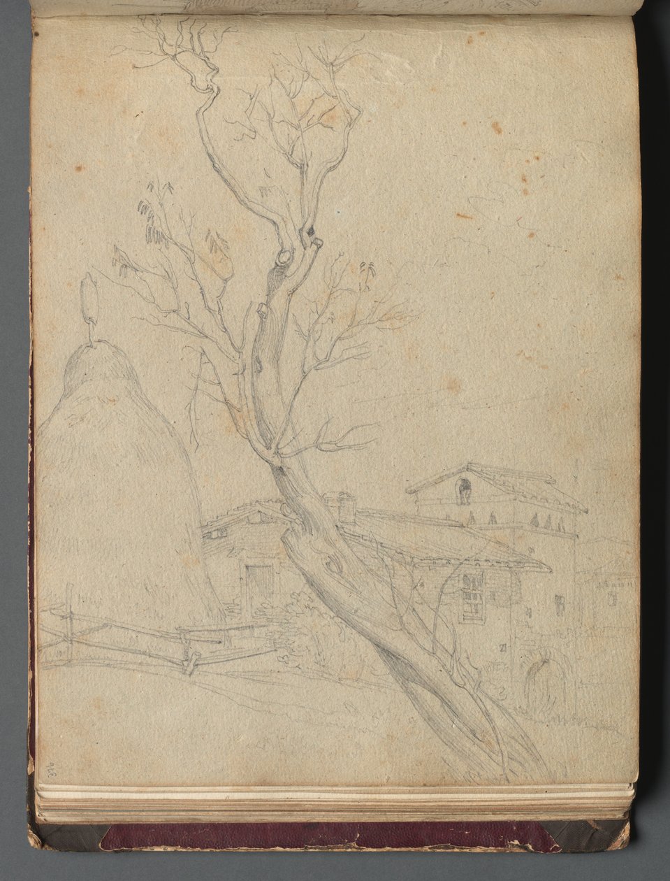 Album with Views of Rome and Surroundings, Landscape Studies, Page 37b: Roman Landscape by Franz Johann Heinrich Nadorp