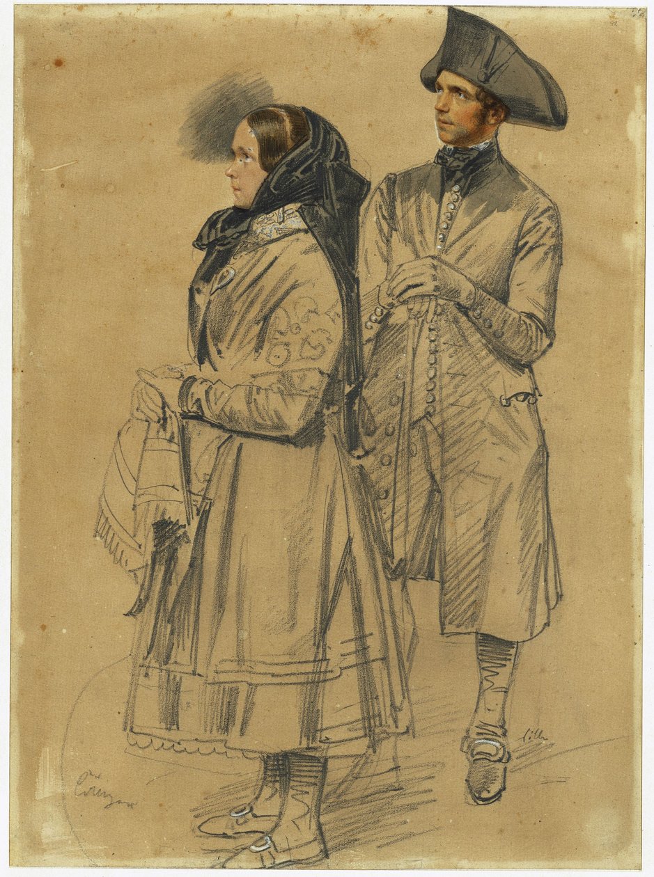 Spreewald Farmer Couple by Franz Krüger