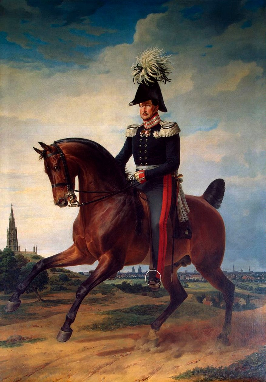 Equestrian Portrait of Frederick William III of Prussia by Franz Kruguer