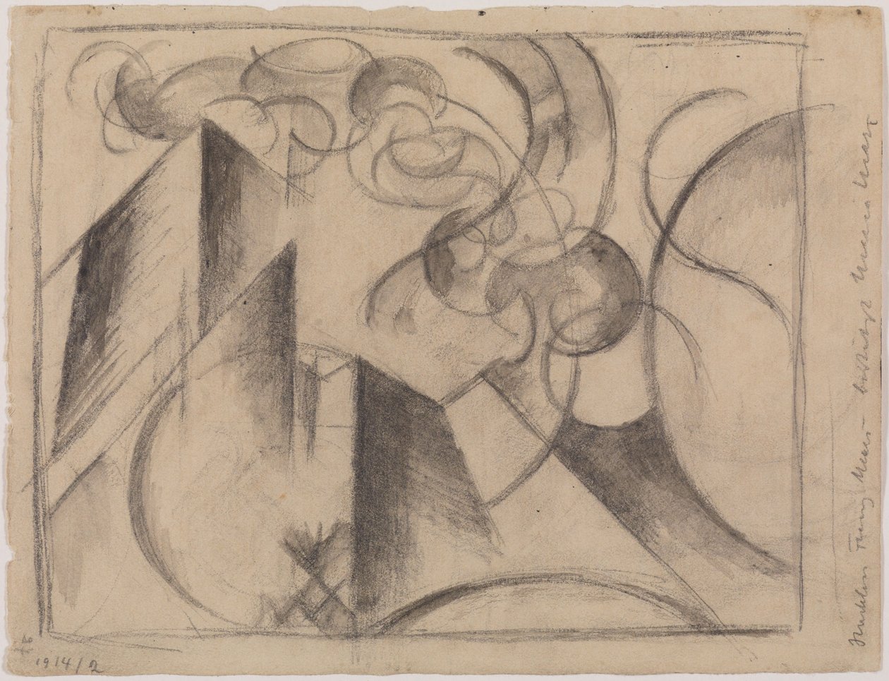 Abstract Drawing by Franz Marc