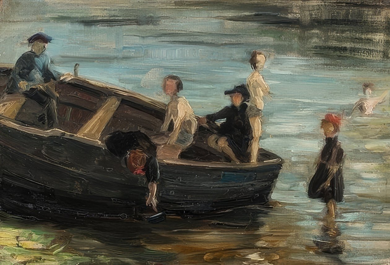 Children in a Boat. 1903 by Franz Marc