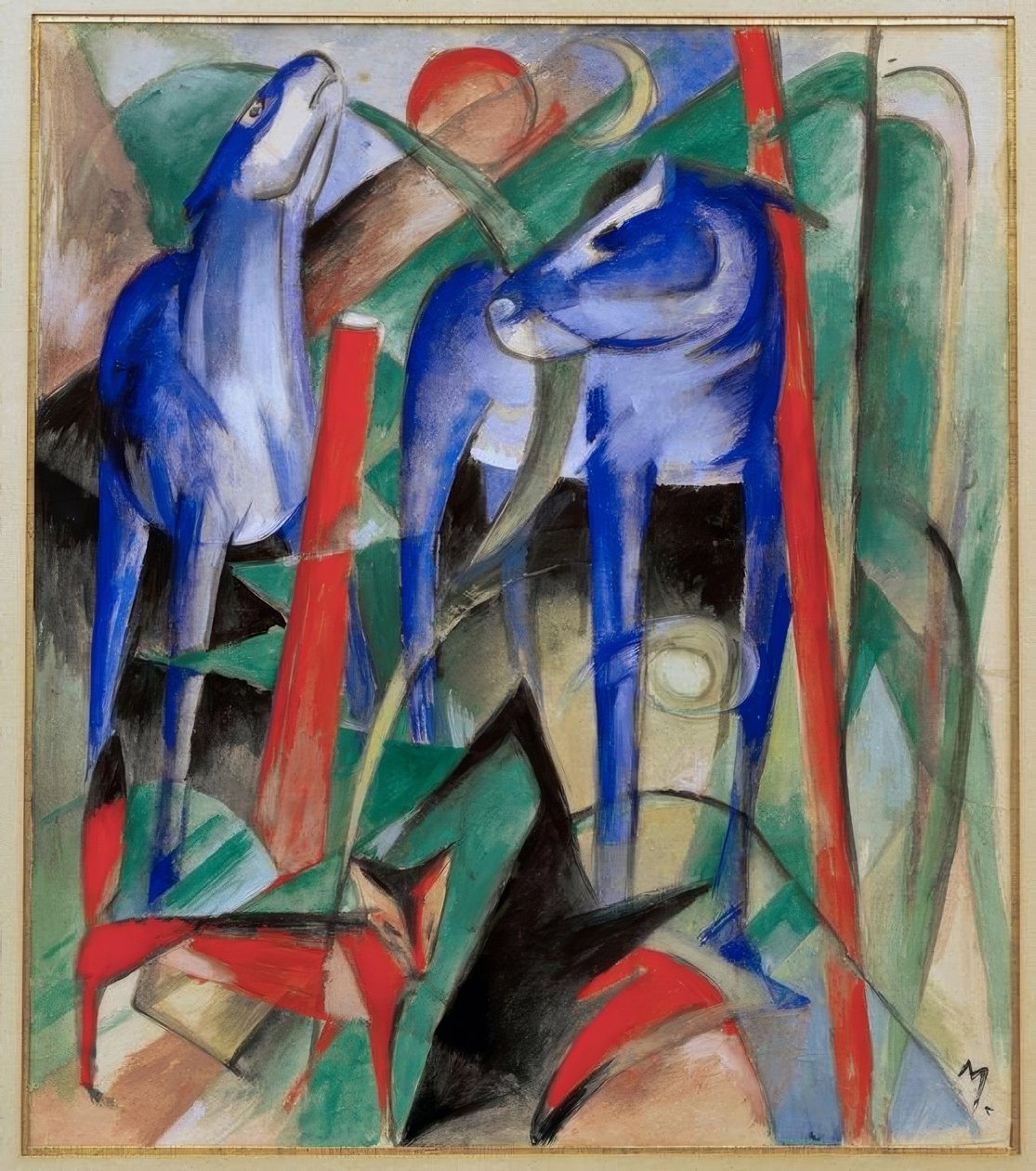 Creation of the Horses (Three Fabulous Animals) by Franz Marc