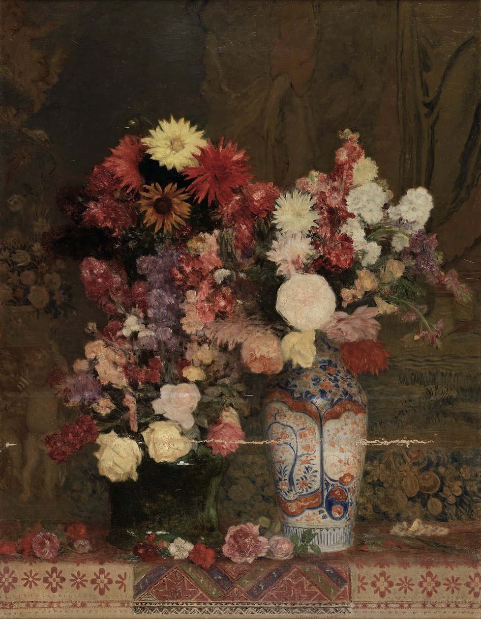 Autumn Flowers with Vase by Franz Rumpler