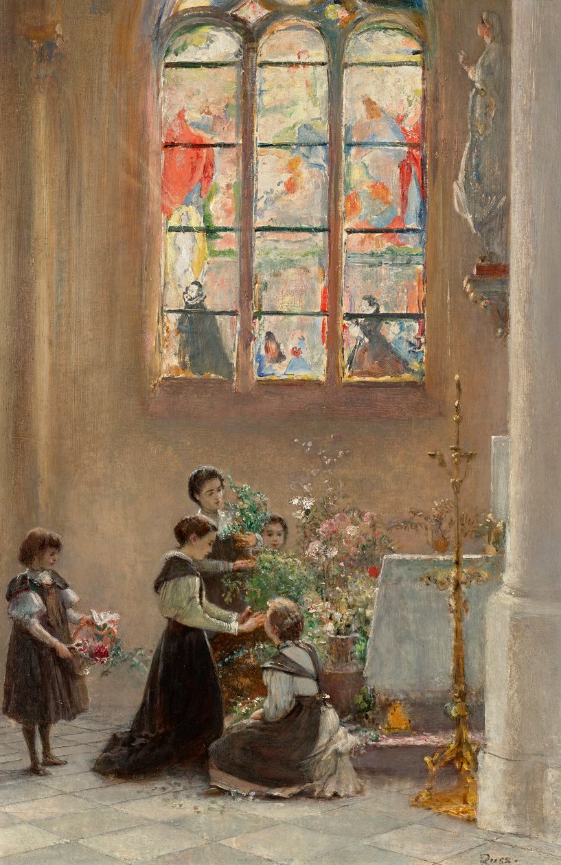 Feast of St. Mary in a Church in Venice by Franz Russ der Jüngere