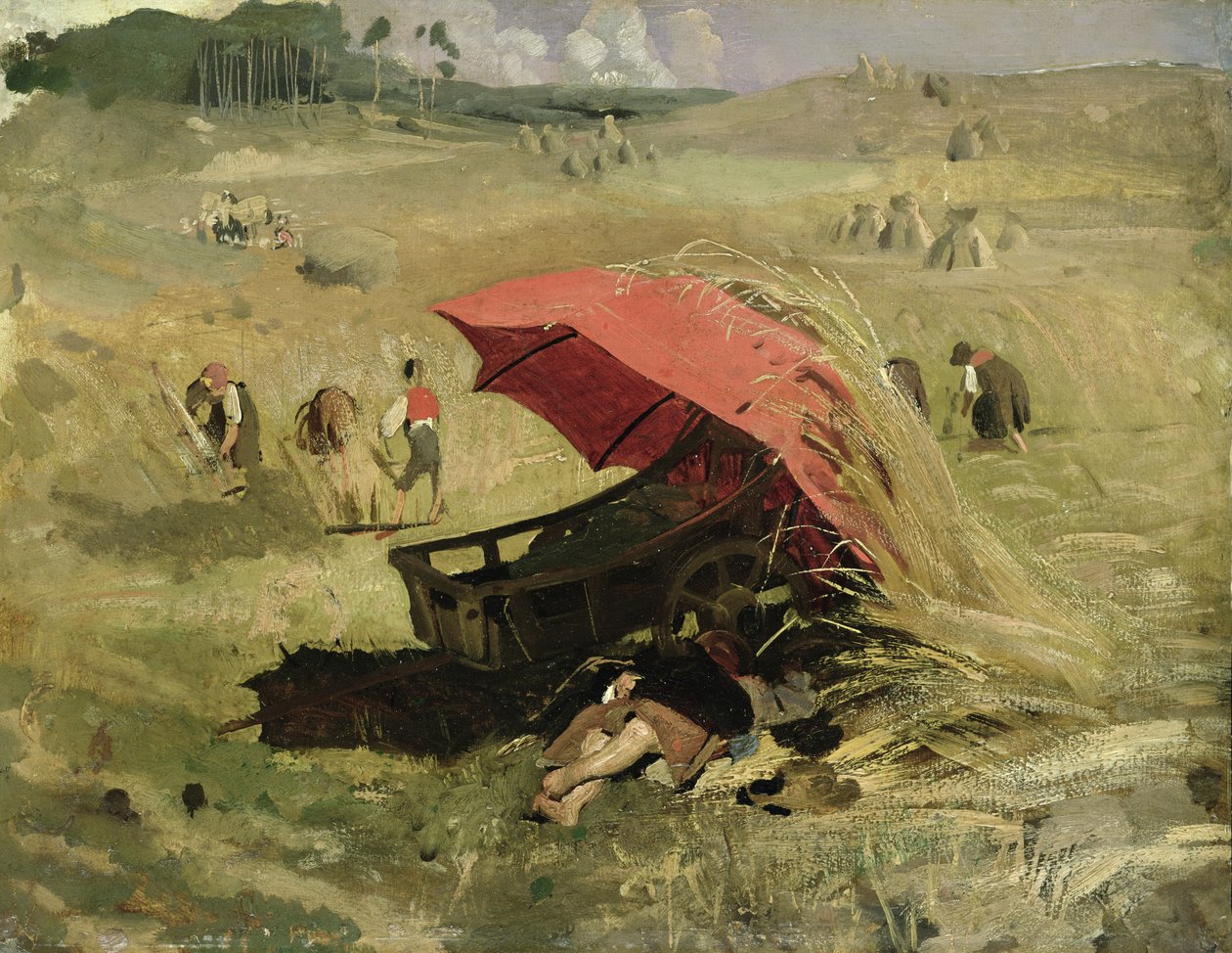 The Red Sunshade, c.1860 by Franz Seraph von Lenbach