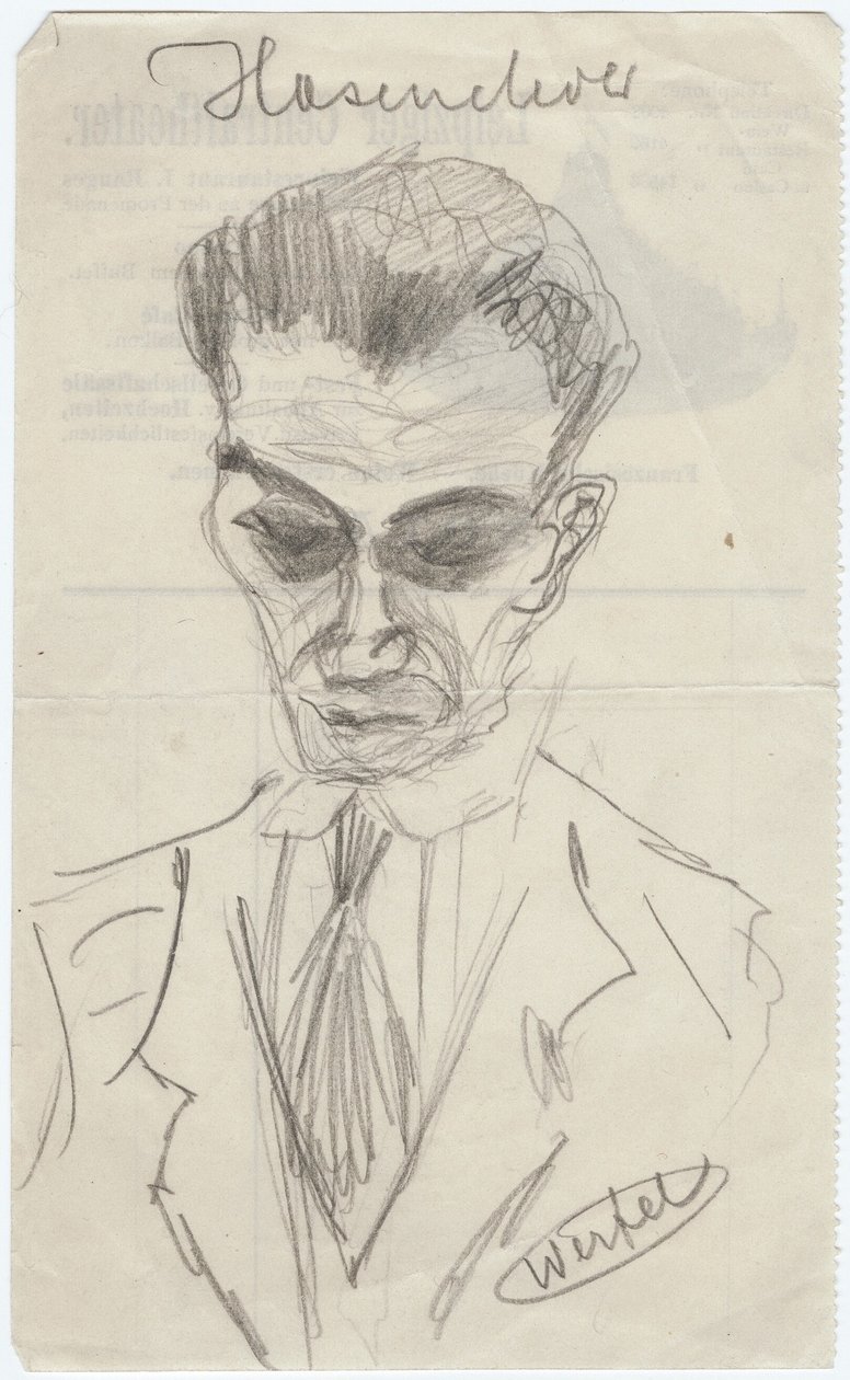 Portrait of Walter Hasenclever, Early 1930s by Franz Werfel