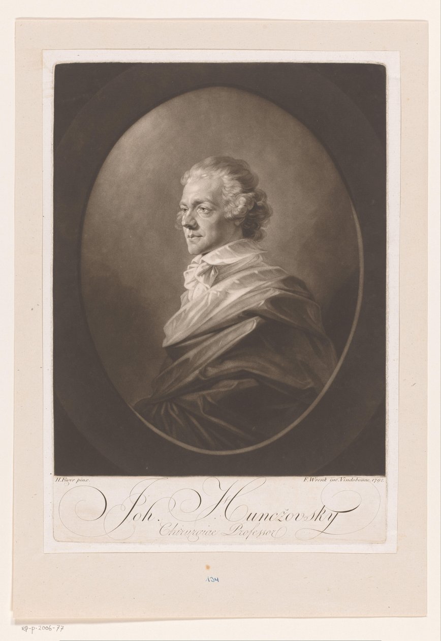 Portrait of Johann Hunczovsky by Franz Wrenk