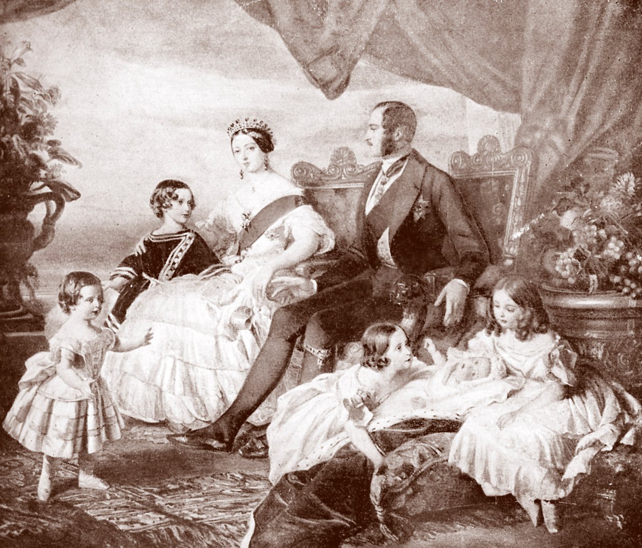 Queen Victoria with Prince Albert and Their Children, from 