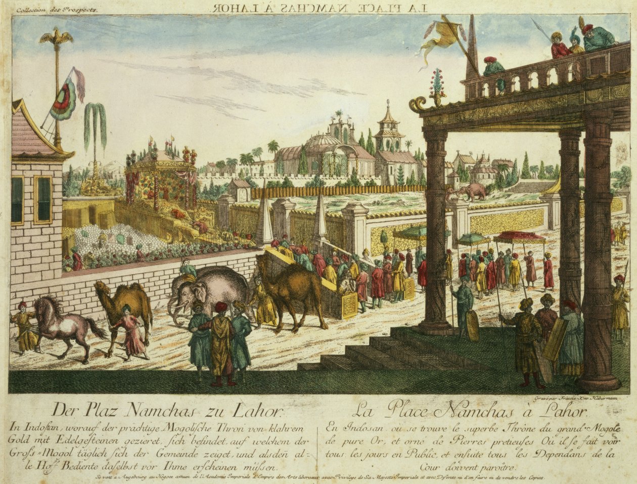 Namchas Place in Lahore, showing the golden throne of the Great Mogul, Pakistan by Franz Xaver Habermann
