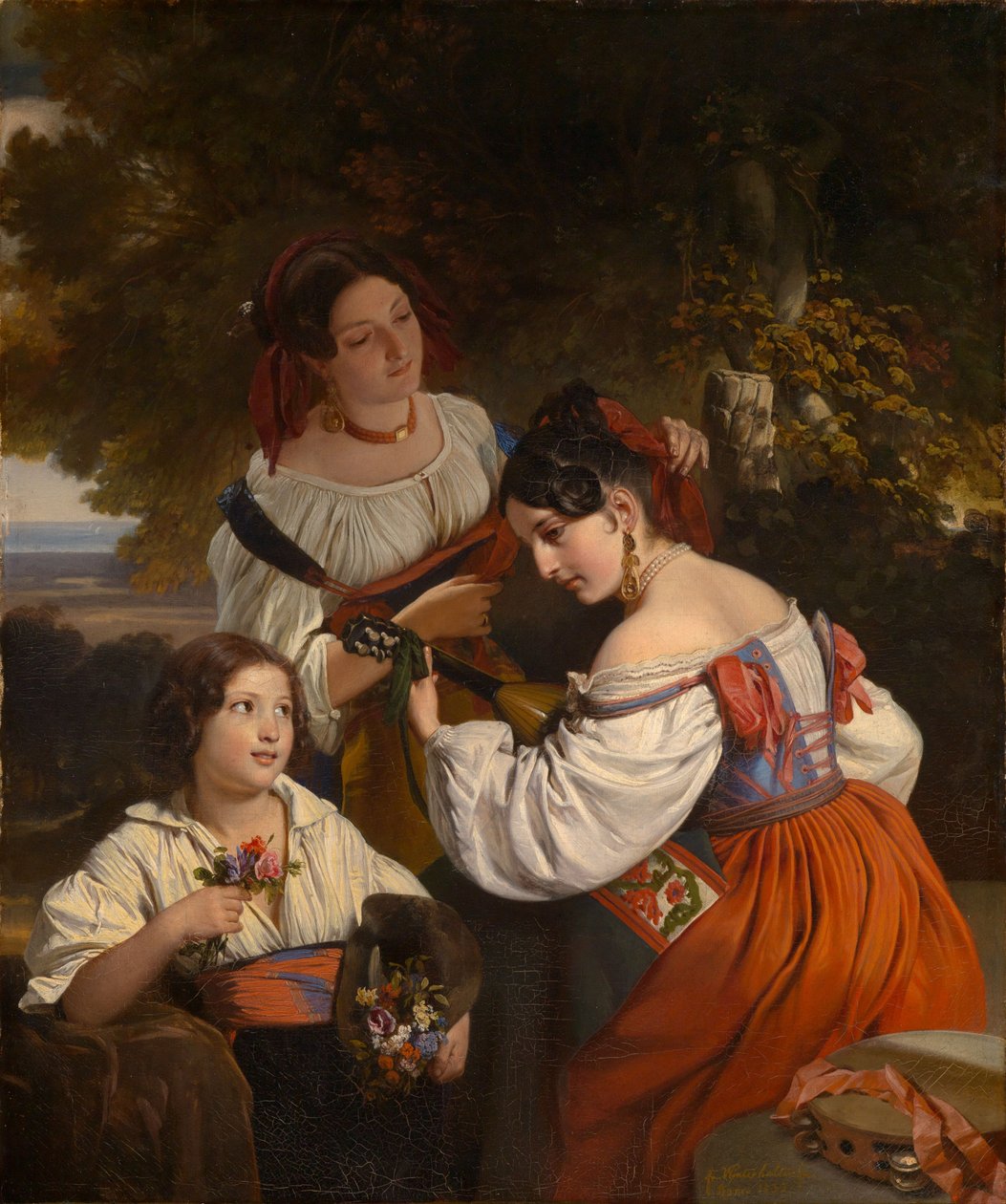 Roman Genre Scene by Franz Xaver Winterhalter