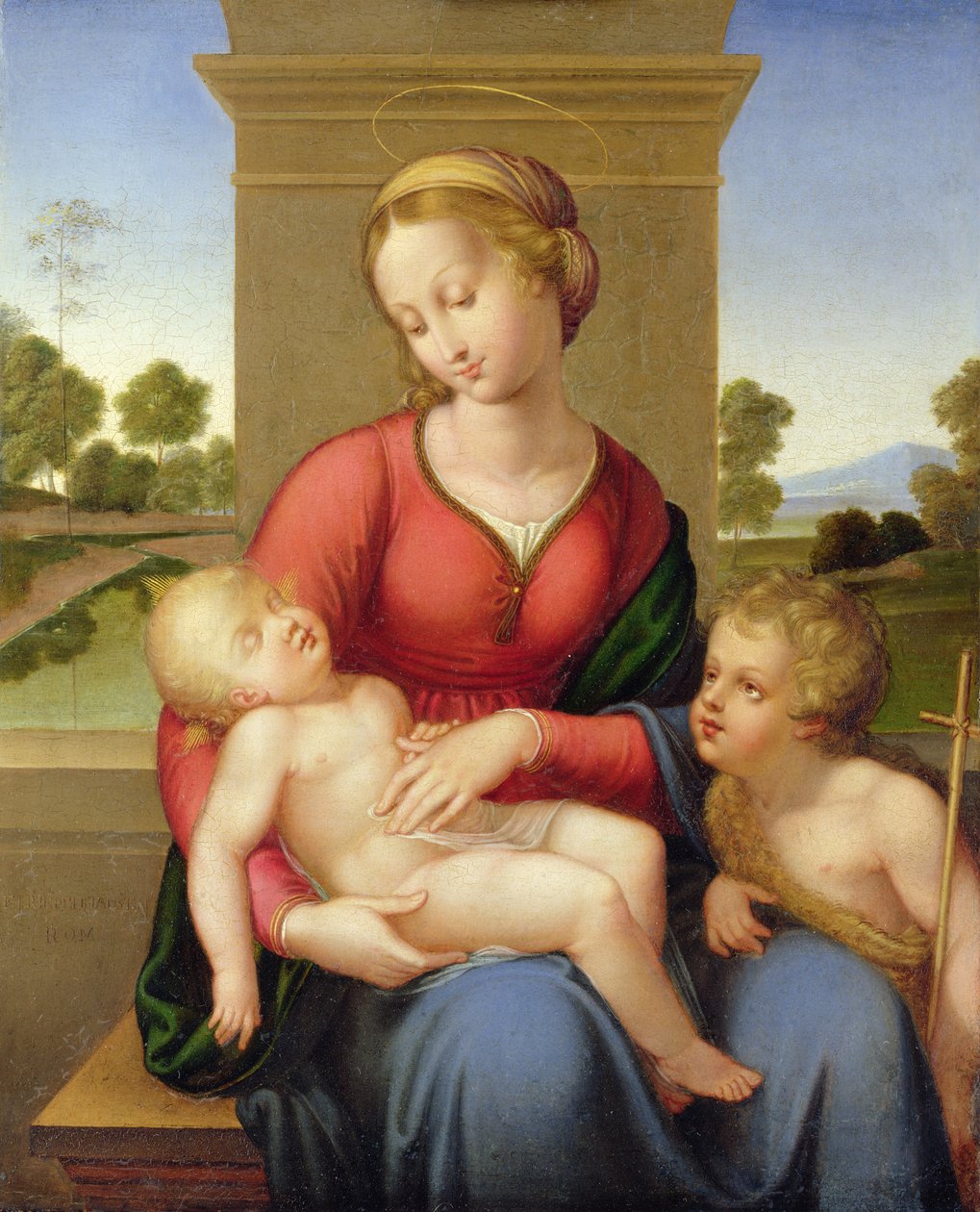 Madonna with Child and a young John the Baptist by Franz and Johannes 1788-1860 Riepenhausen