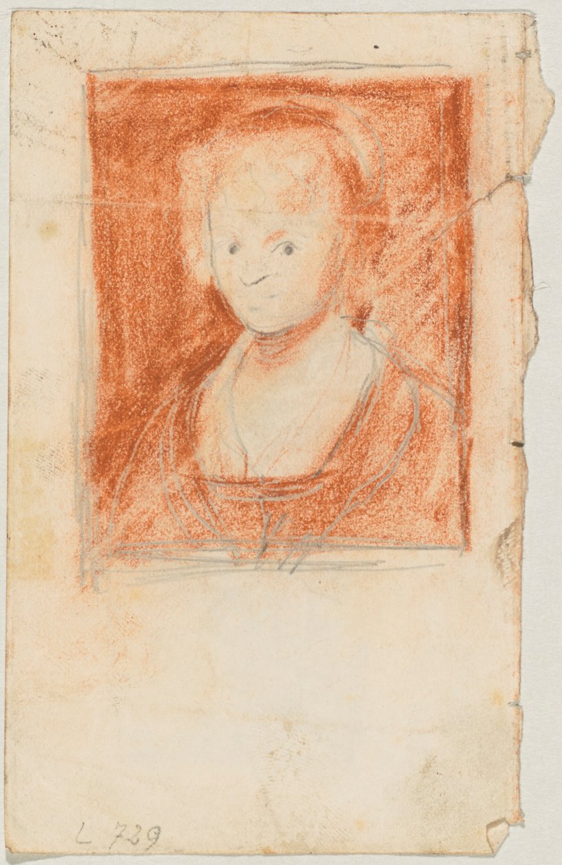 Bust of a Young Girl; presumably after Rubens by Franz von Lenbach