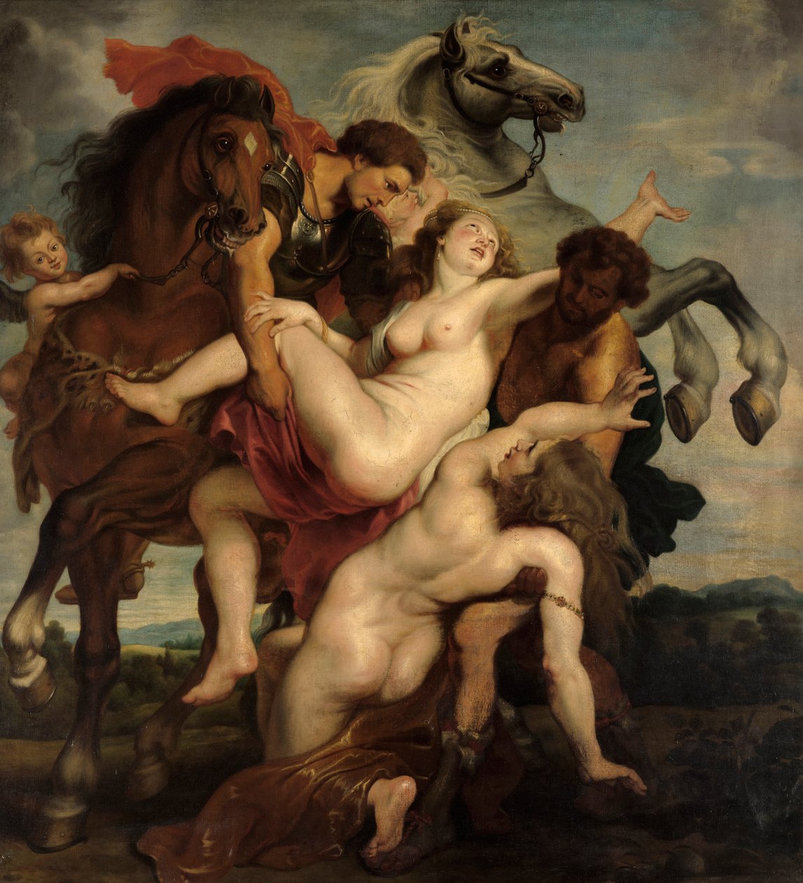 The Daughters of Leucippus, Copy after Rubens