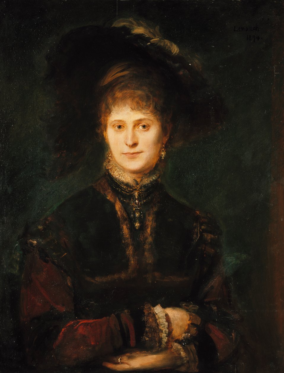 Magdalena Plach (?) by Franz von Lenbach