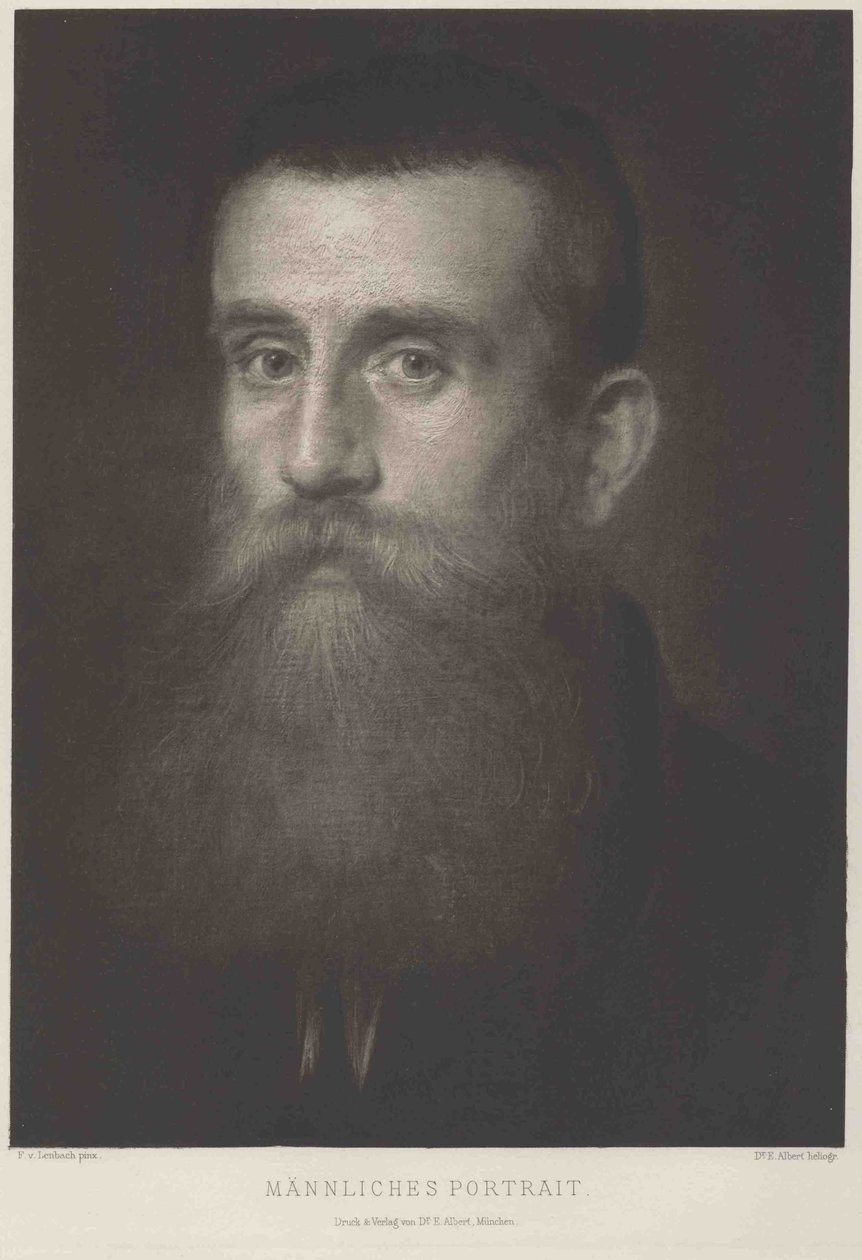 Study Head by Franz von Lenbach