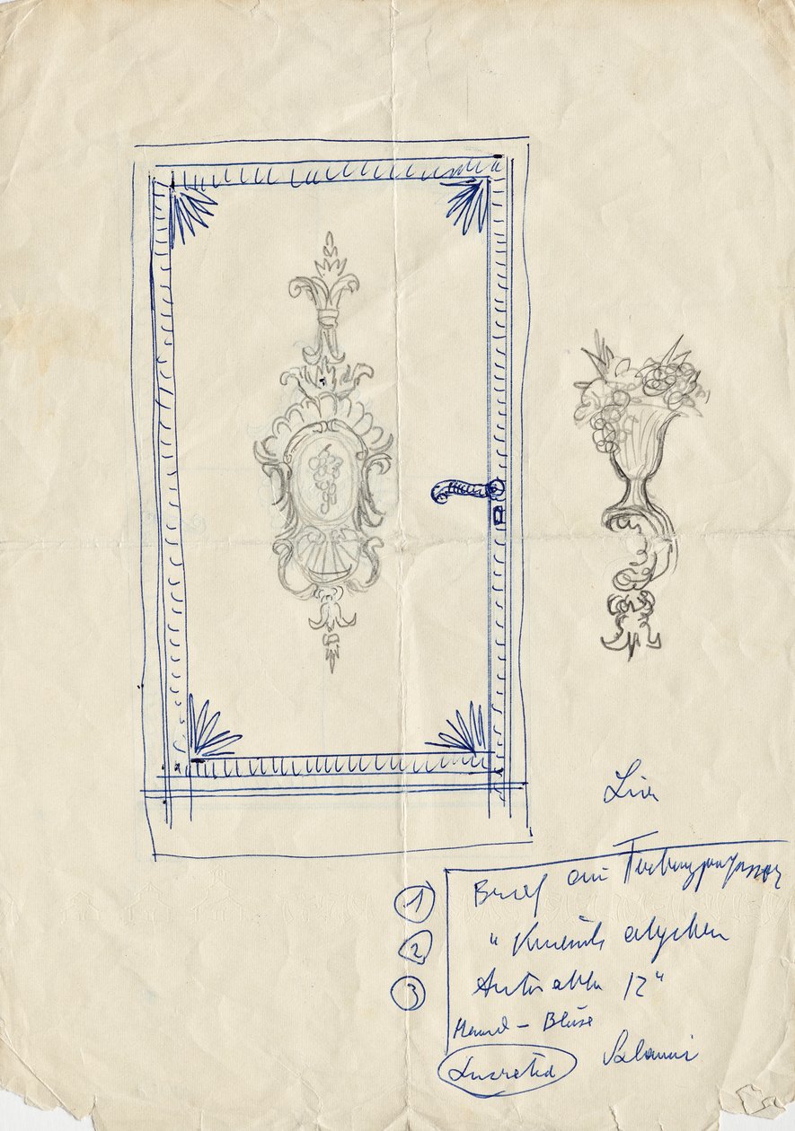 Design Sketch for a Door by Franz von Matsch
